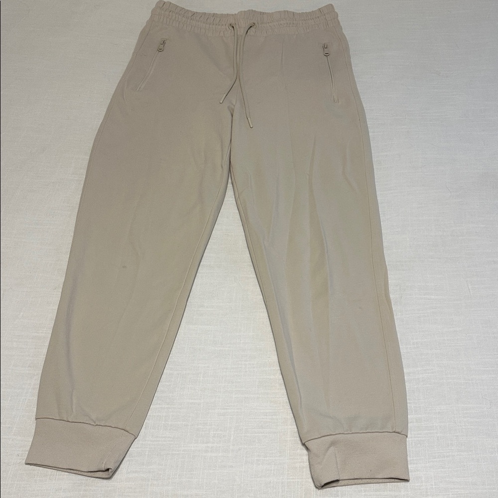 Old navy cream high waisted joggers active dynamic fleece